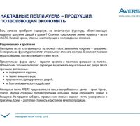 Петля накладная AVERS 100*75*2,5-В2-АВ 1шт