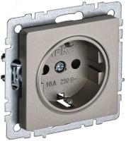Розетка 1СП евро мех. 10А шампань Brite BR-R11-16-K37