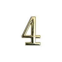 Цифра дверная АЛЛЮР "4"золото