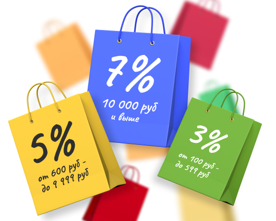 Накапливайте бонусные баллы и получайте скидку во всех оффлайн-магазинах до 30%