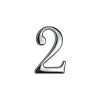 Цифра дверная АЛЛЮР "2"хром