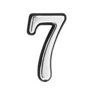 Цифра Большая пластик "7" хром