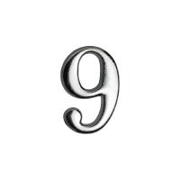 Цифра дверная АЛЛЮР "9"хром
