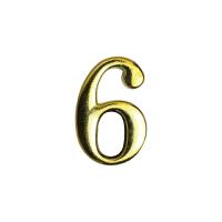 Цифра дверная АЛЛЮР "6"золото