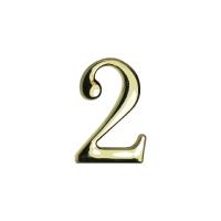 Цифра дверная АЛЛЮР "2"золото