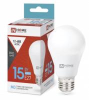 Лампа IN Home A60 E27 12-48V 15W 6500K LED-MO-PRO
