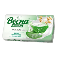 Мыло Весна-Алое ,овсяное молочко 90г