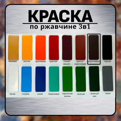 Грунт-эмаль 3*1 (коричневый) 1,9кг "Радуга"