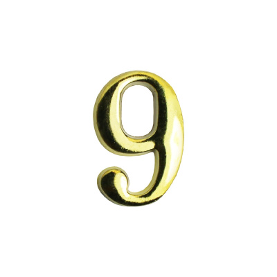 Цифра дверная АЛЛЮР "9"золото