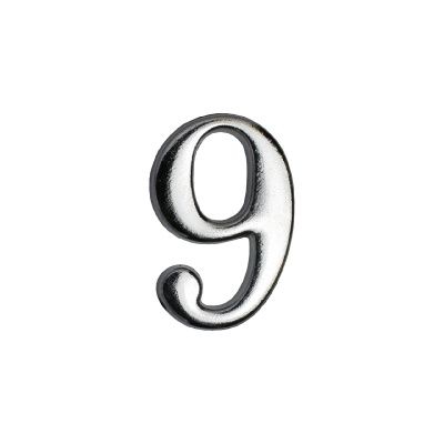 Цифра дверная АЛЛЮР "9"хром