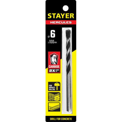 Сверло по бетону 6*100мм STAYER