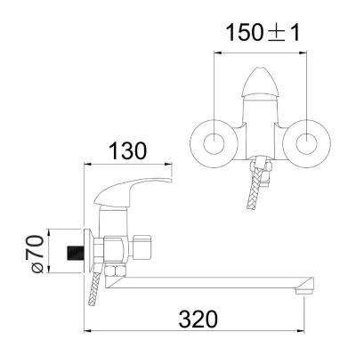Смеситель для ванны G134710