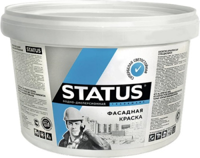 Краска ВД-АК фасадная 1,5кг "STATUS"