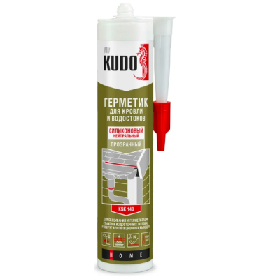 Герметик силик. д/кровли и водост. (прозрач) 280мл "KUDO"KSK-140