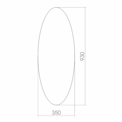 Зеркало MIXLINE овал 350х930