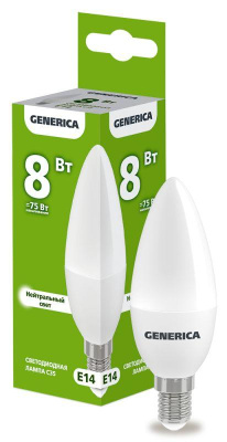 Лампа Софит 8Вт 4К С35 Е14 Generica