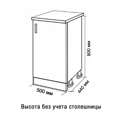 Стол кухонный 500 белый, столешница Гранит