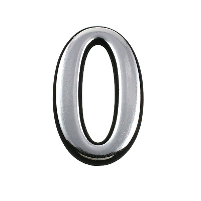 Цифра дверная "0" хром пл. АЛЛЮР