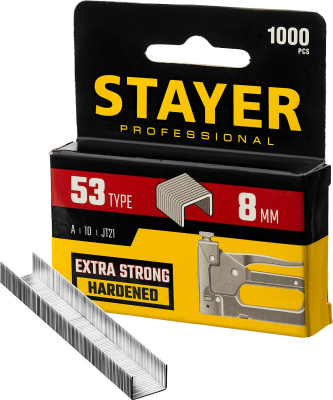 STAYER Скобы для степлера 8мм тип 53 1000шт 