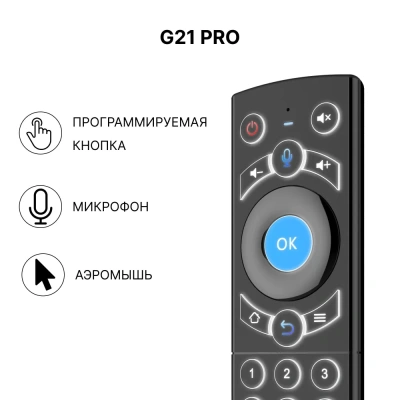 Пульт с гироскопом G21 PRO c подсв/голос.упр. 61 020 