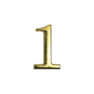 Цифра дверная АЛЛЮР "1"золото