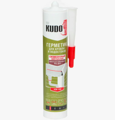 Герметик силик. д/кровли и водост. (шоколадно-корич) 280мл "KUDO"