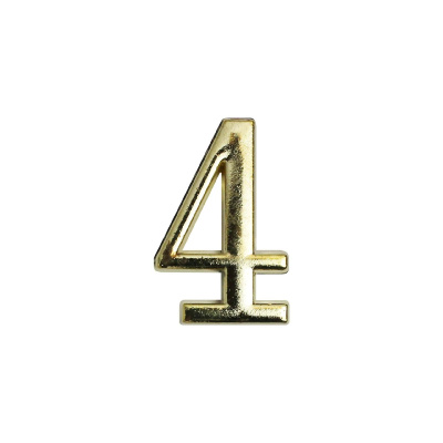 Цифра дверная АЛЛЮР "4"золото