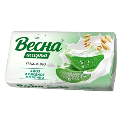 Мыло Весна-Алое ,овсяное молочко 90г