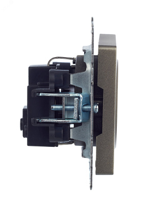 Розетка 1СП евро мех. 10А шампань Brite BR-R11-16-K37
