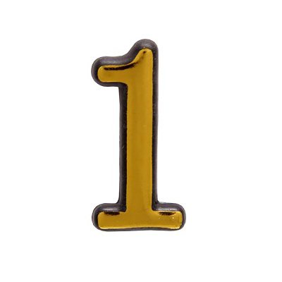 Цифра дверная "1" золото пл. АЛЛЮР