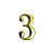 Цифра дверная АЛЛЮР "3"золото